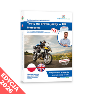 Na 1-szą część egz. teoretycznego <br> POL-ANG TESTY NA PRAWO JAZDY W UK - MOTOCYKLE EDYCJA